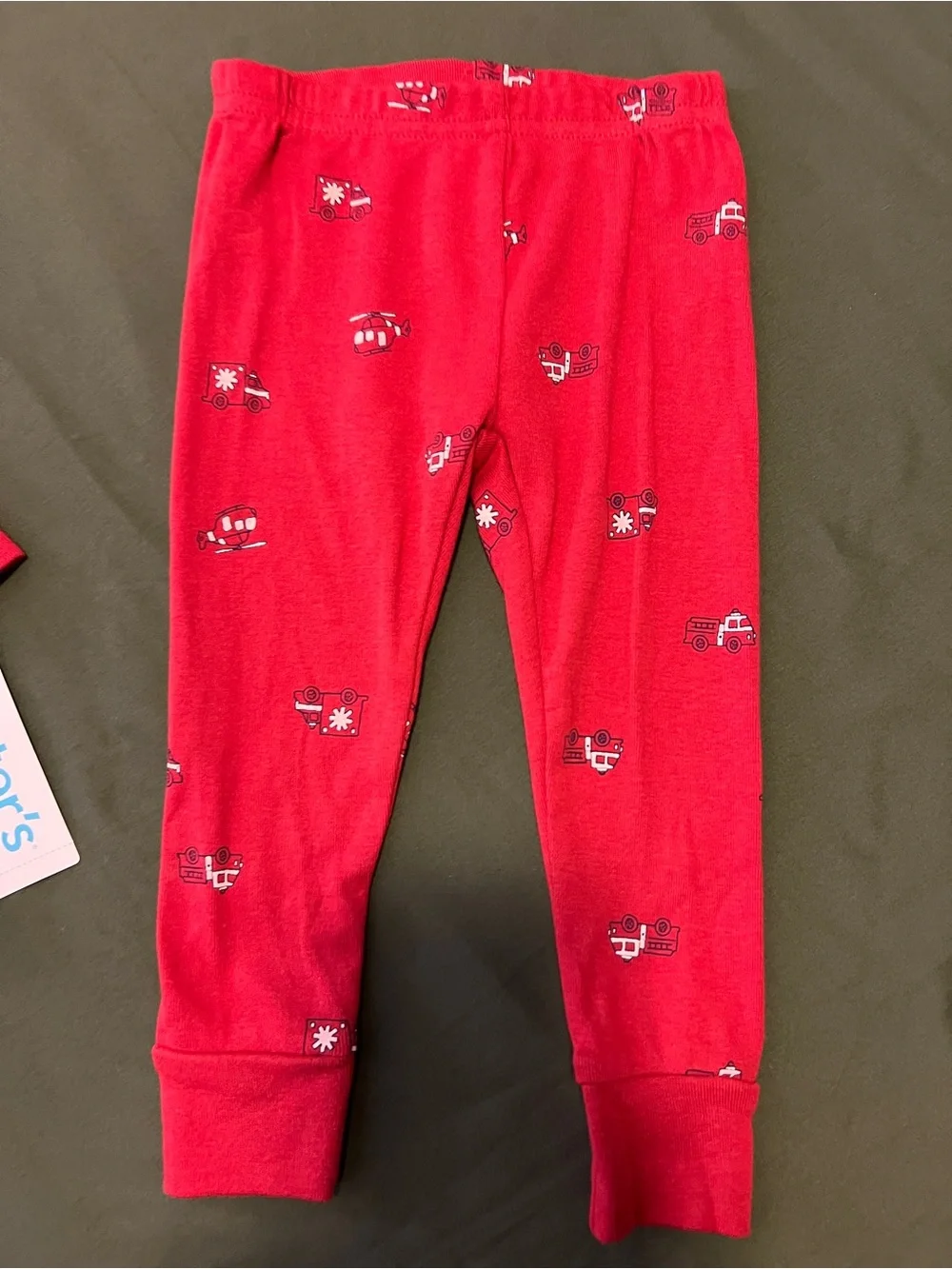 Carter's Red Firetruck Two-Piece Pajama Set Size 12M
